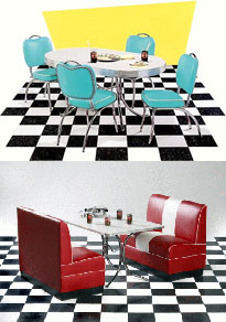 50's Diner Style Furniture - Kitchen and dining room sets with hip retro styling